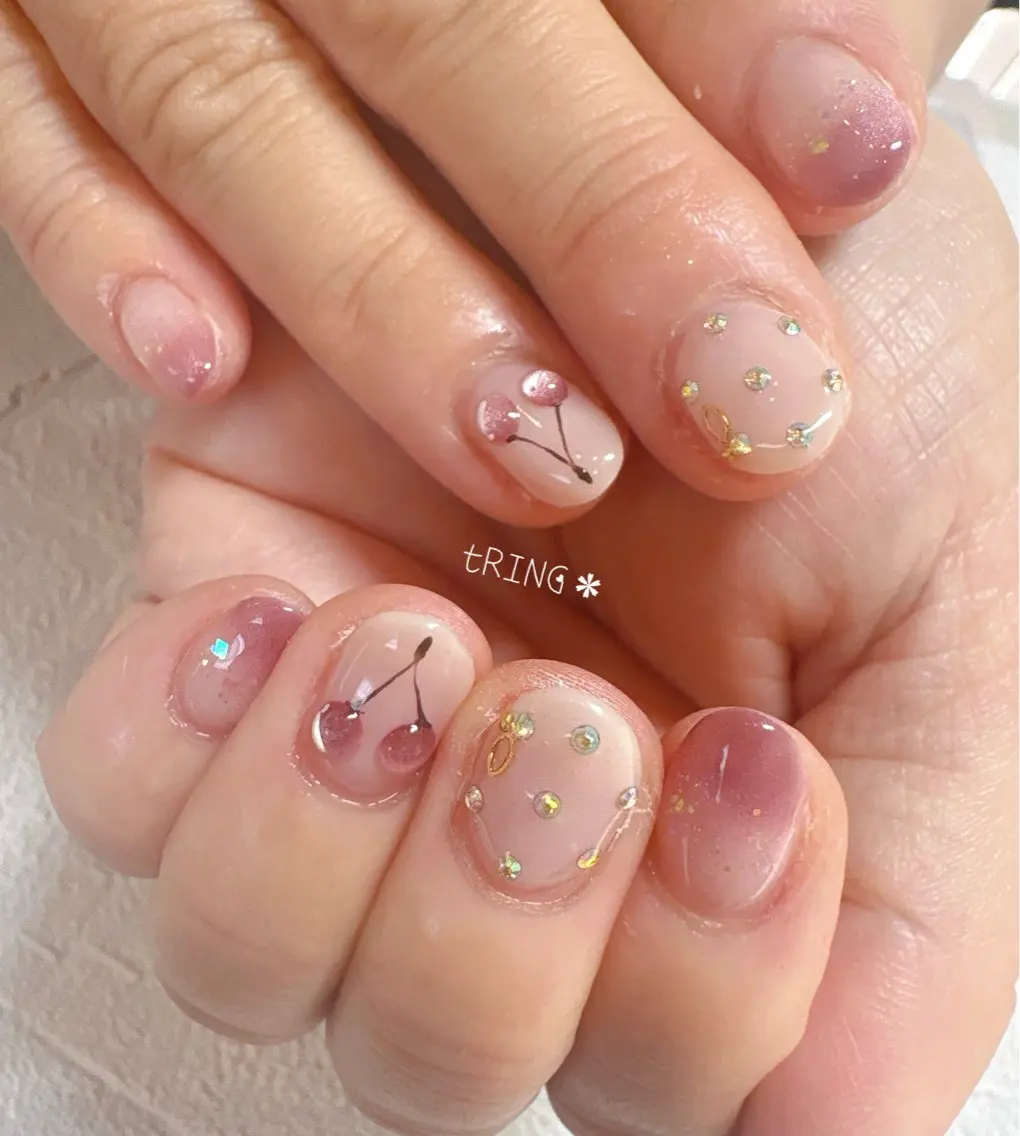 ネイル ハンドネイル tRING＊ しいの木台のネイルデザイン