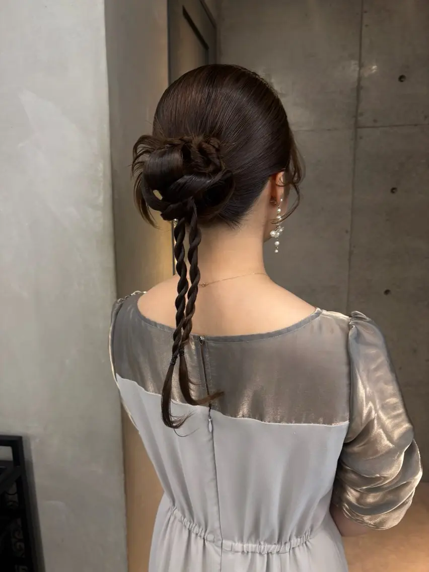 ロング ヘアアレンジ 着付け レイヤー/柔色 カラー/SAkiのヘアスタイル