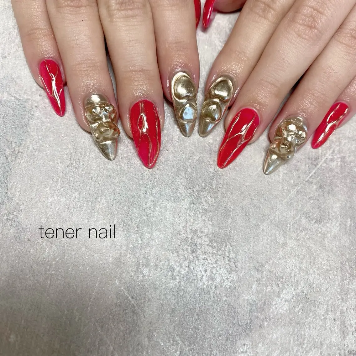 ネイル ハート ハンドネイル テネルネイル tener nailのネイルデザイン