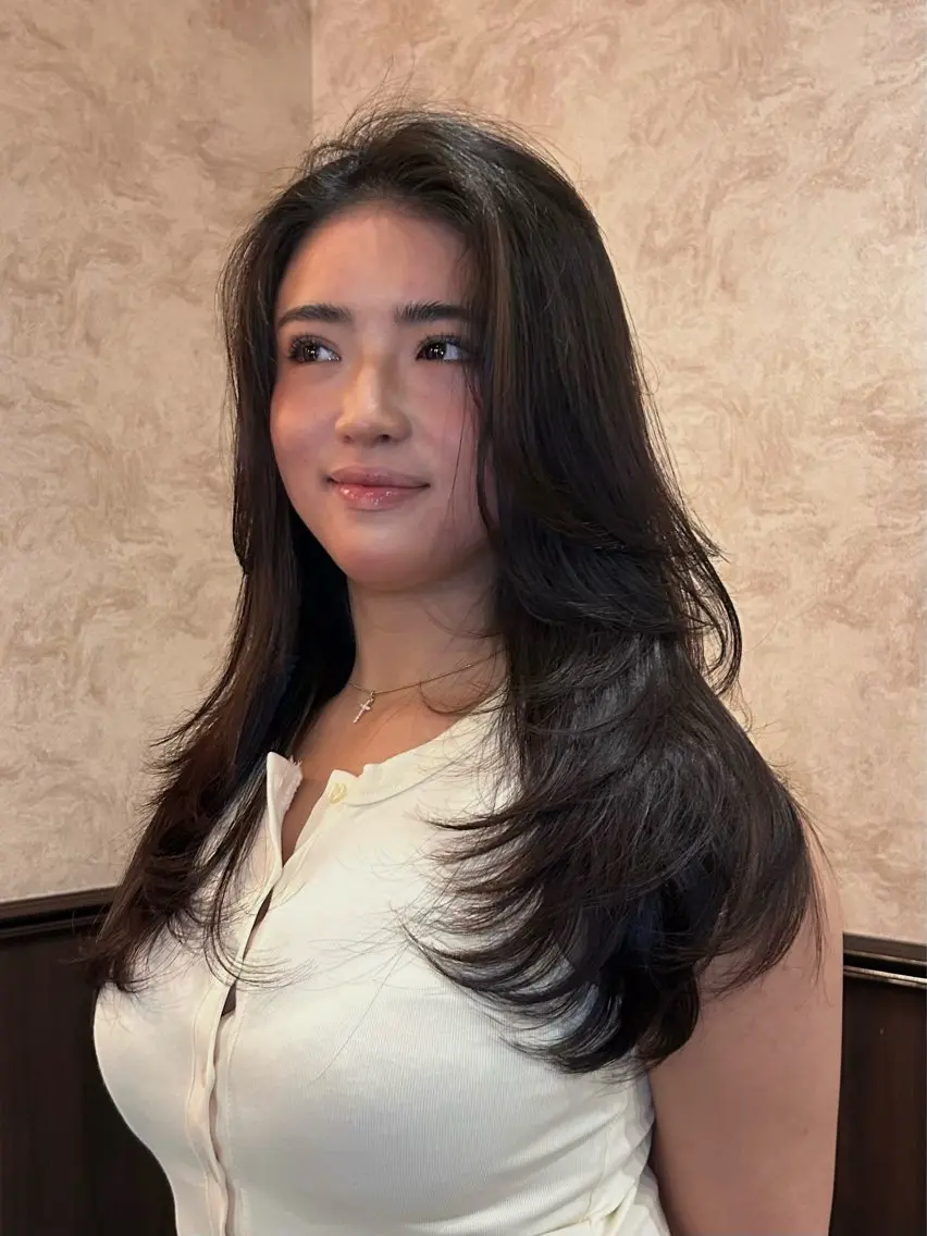 ロング 🍒ハイレイヤー🍒 海外ヘア🍒Momoのヘアスタイル