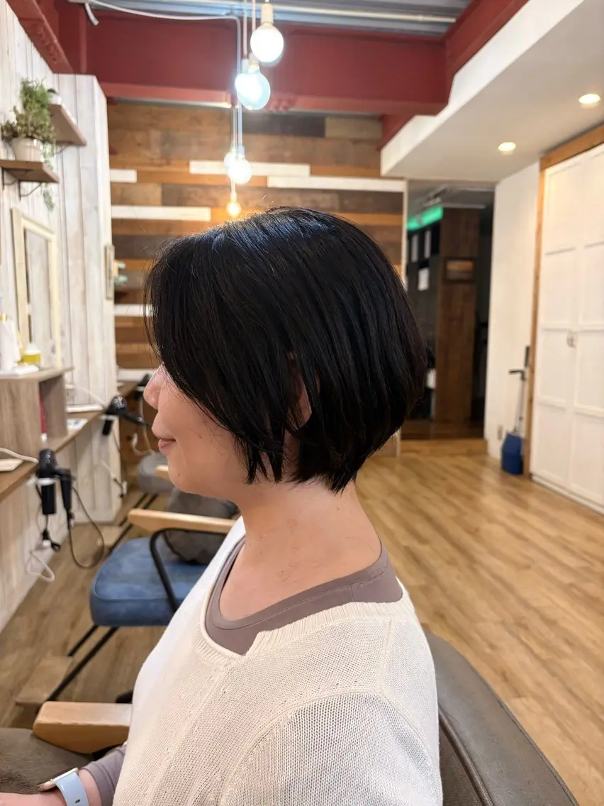 ショート くせ毛 ショートヘア 小顔カット カット ヘアカラー トリートメント 自然な矯正/ 小顔カット/森彪真のヘアスタイル