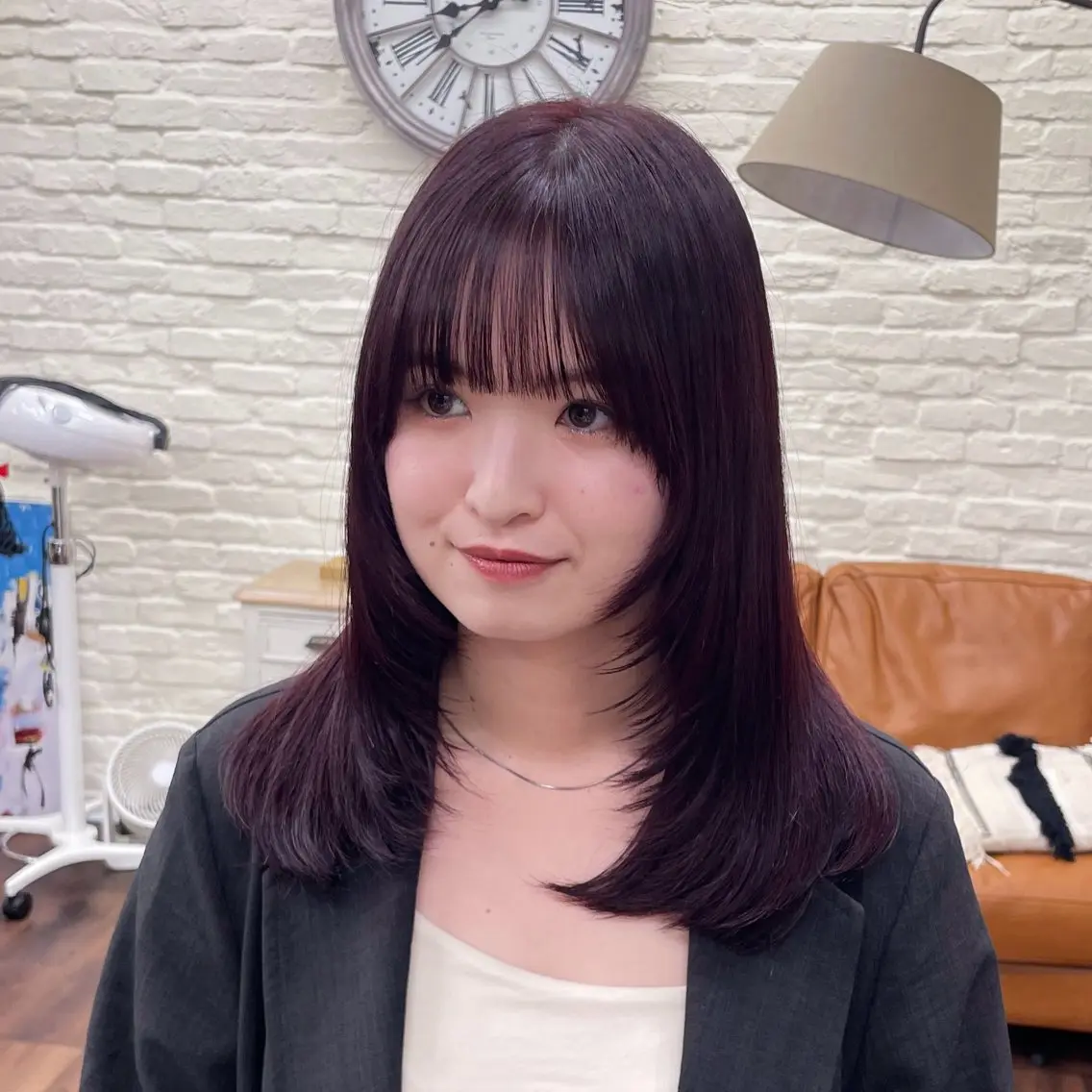 セミロング カラー 🎀ときの/髪質改善 透けッ暖色カラー🪞のヘアスタイル