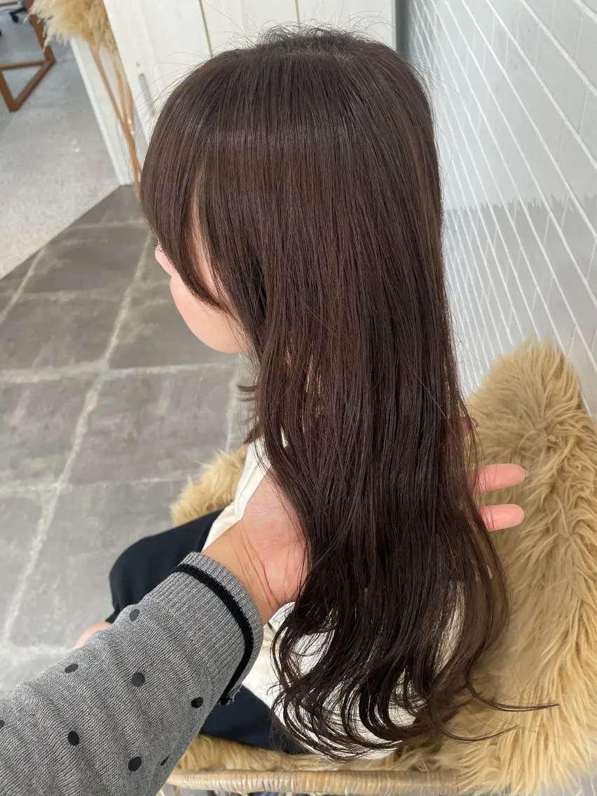 ロング カット ヘアカラー トリートメント hanae 福岡/ 西新美容室のヘアスタイル