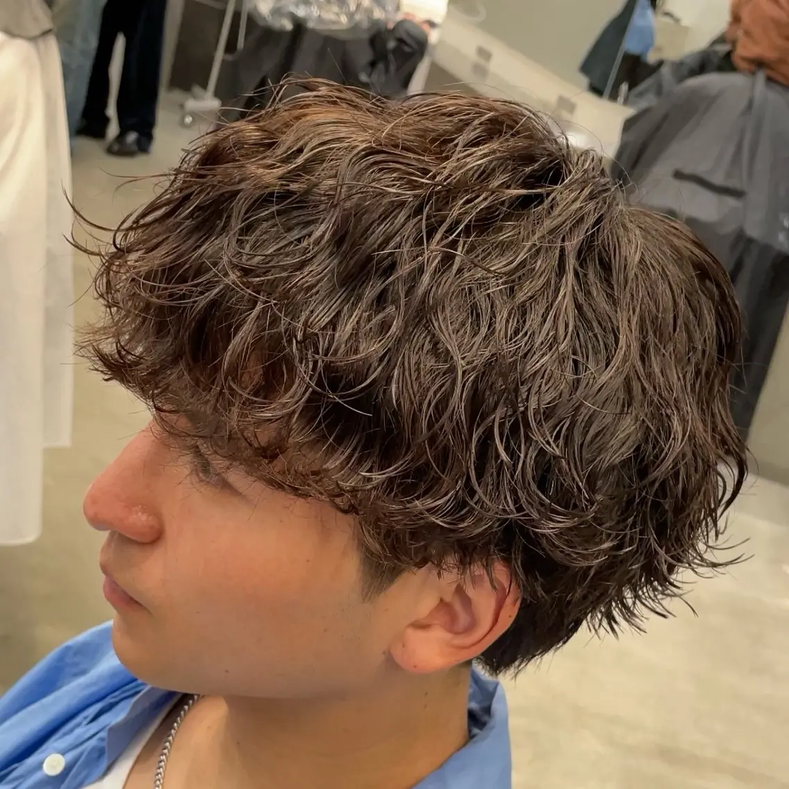 ミディアム パーマ ヘアアレンジ メンズ fifth 石川 凪のヘアスタイル