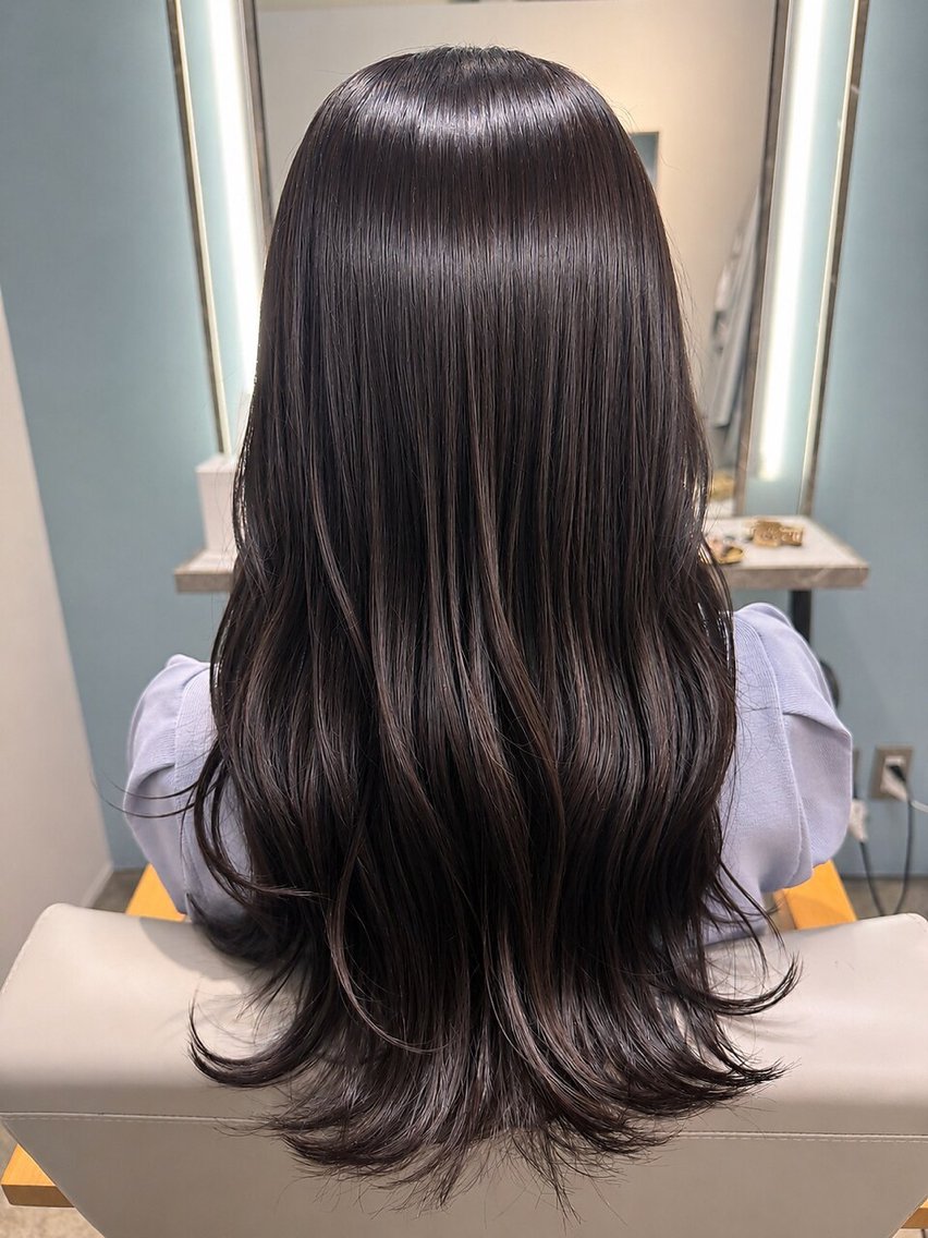 ロング カラー 髪質改善 ヘアセット ✨髪質改善✨ レイヤー✨Yugiのヘアスタイル