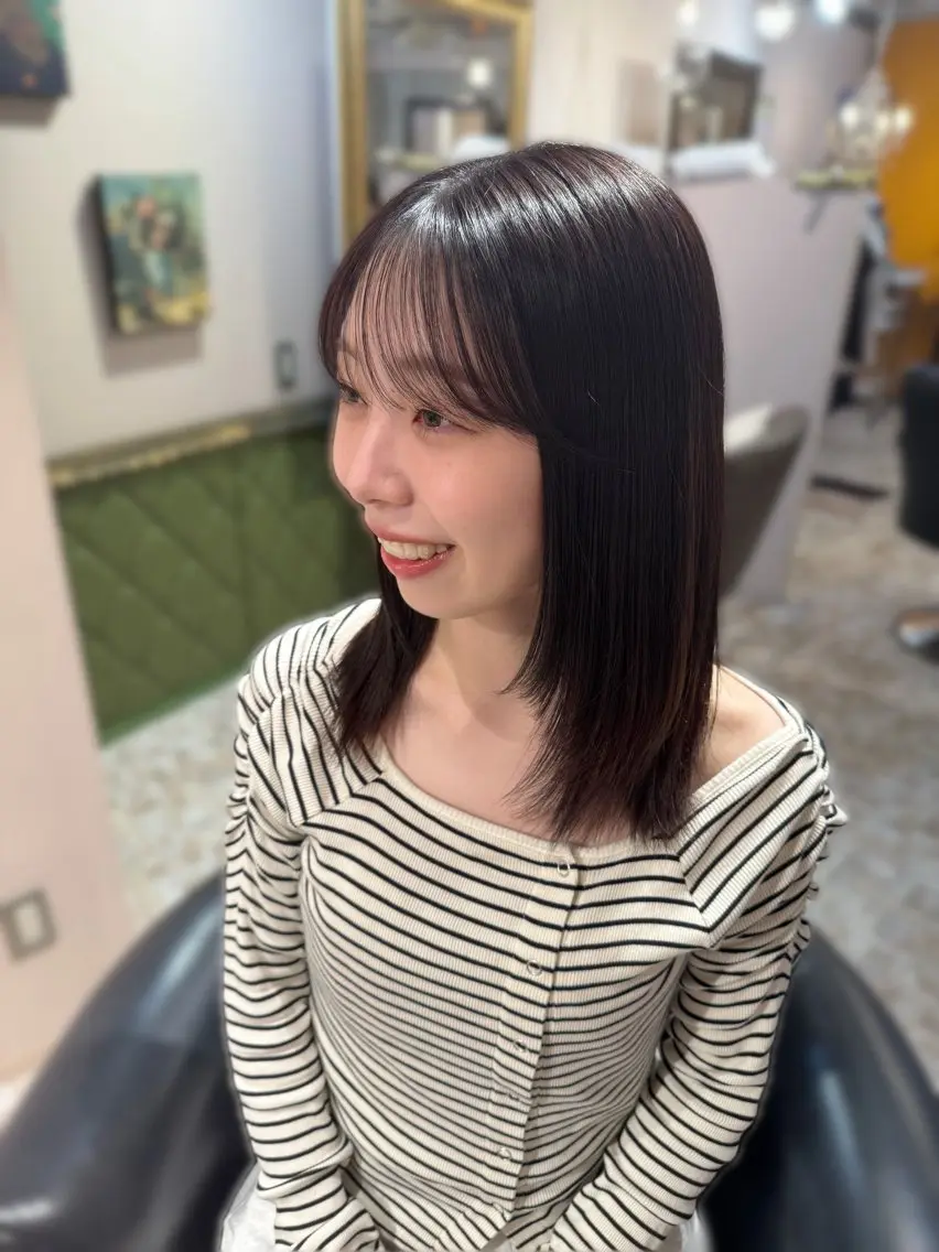 ミディアム 顔周りカット haruna🎀 Lita 4Fのヘアスタイル