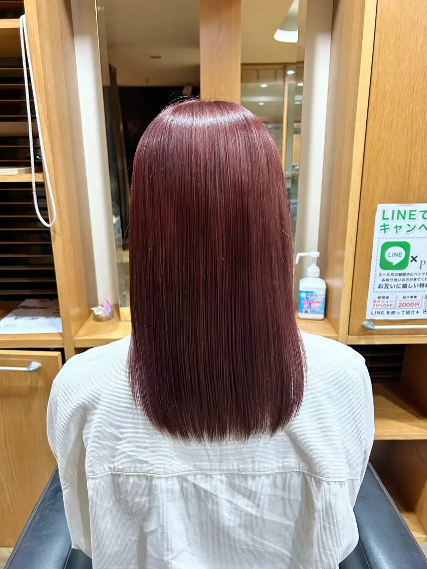 セミロング カラー 小楠 菜美のヘアスタイル