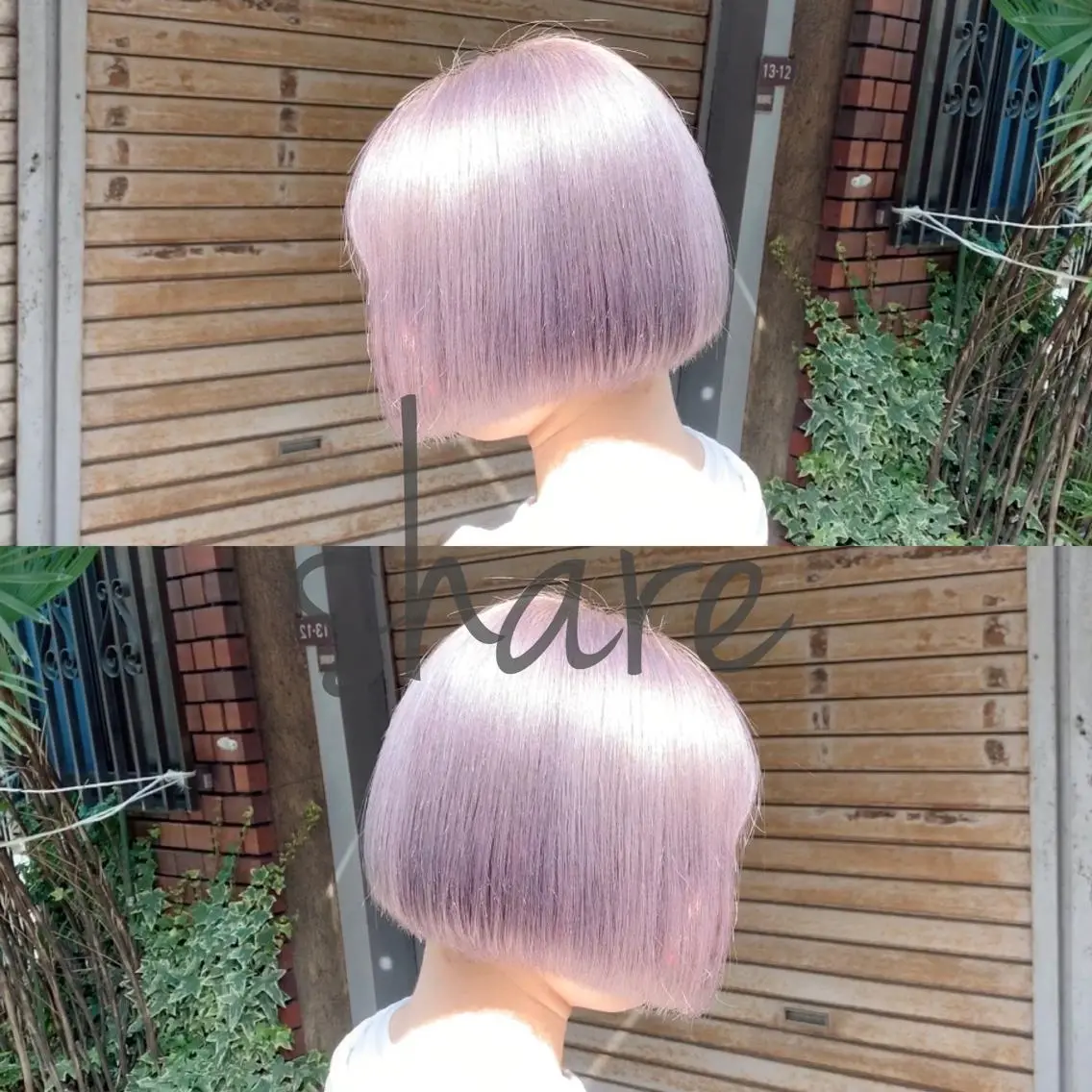 ショート カラー ヘアアレンジ ネイル ラベンダーカラー カット ヘアカラー トリートメント ブリーチ特化 / share 元太のヘアスタイル