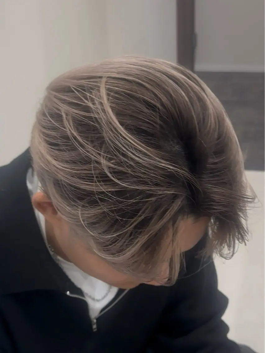 カラー メンズ メンズバレイヤージュ バレイヤージュ ブラウンカラー カット ヘアカラー メンズ縮毛矯正 /町田/木村悠月のヘアスタイル