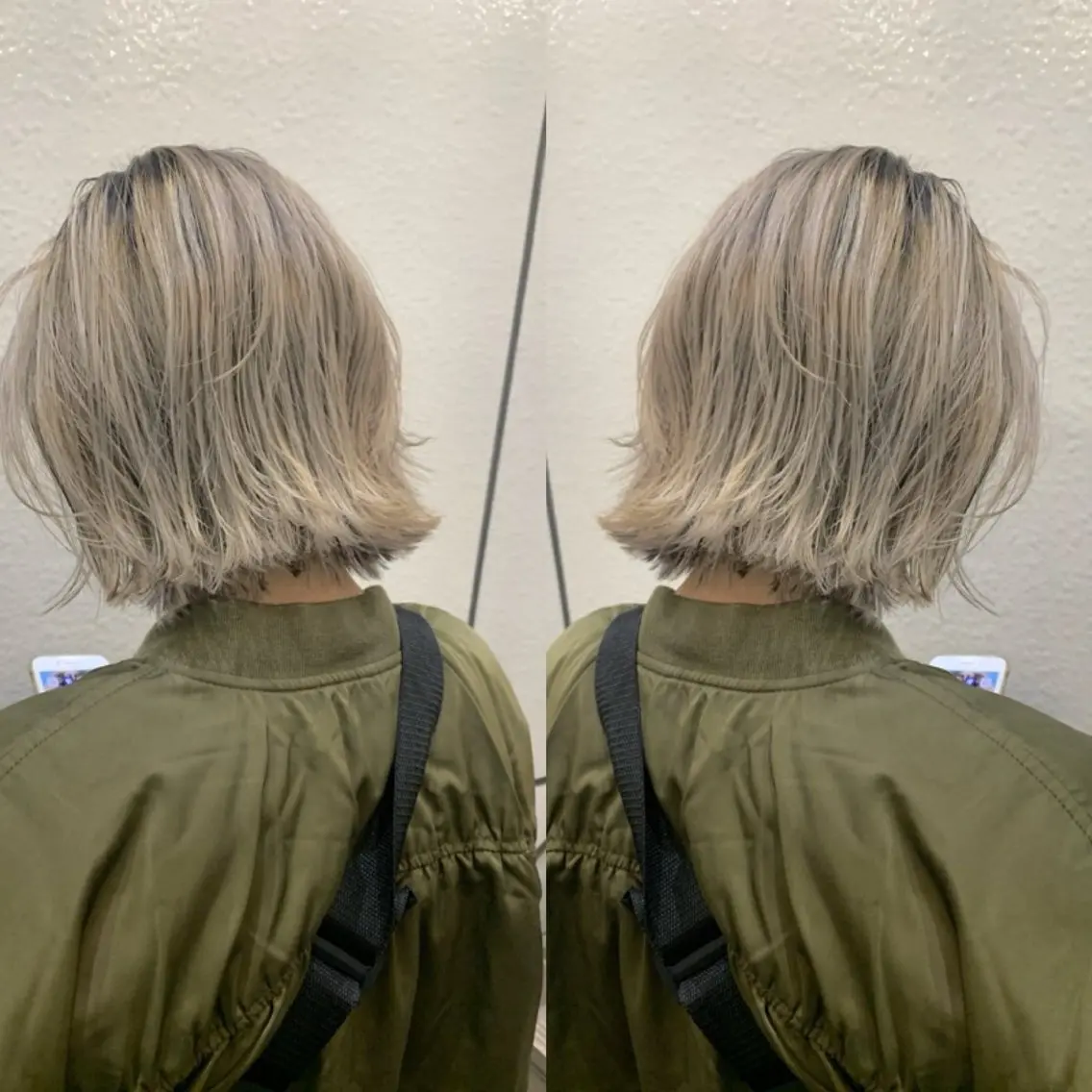 カラー ブリーチ ダブルカラー 🤍ちなみ 🤍のヘアスタイル