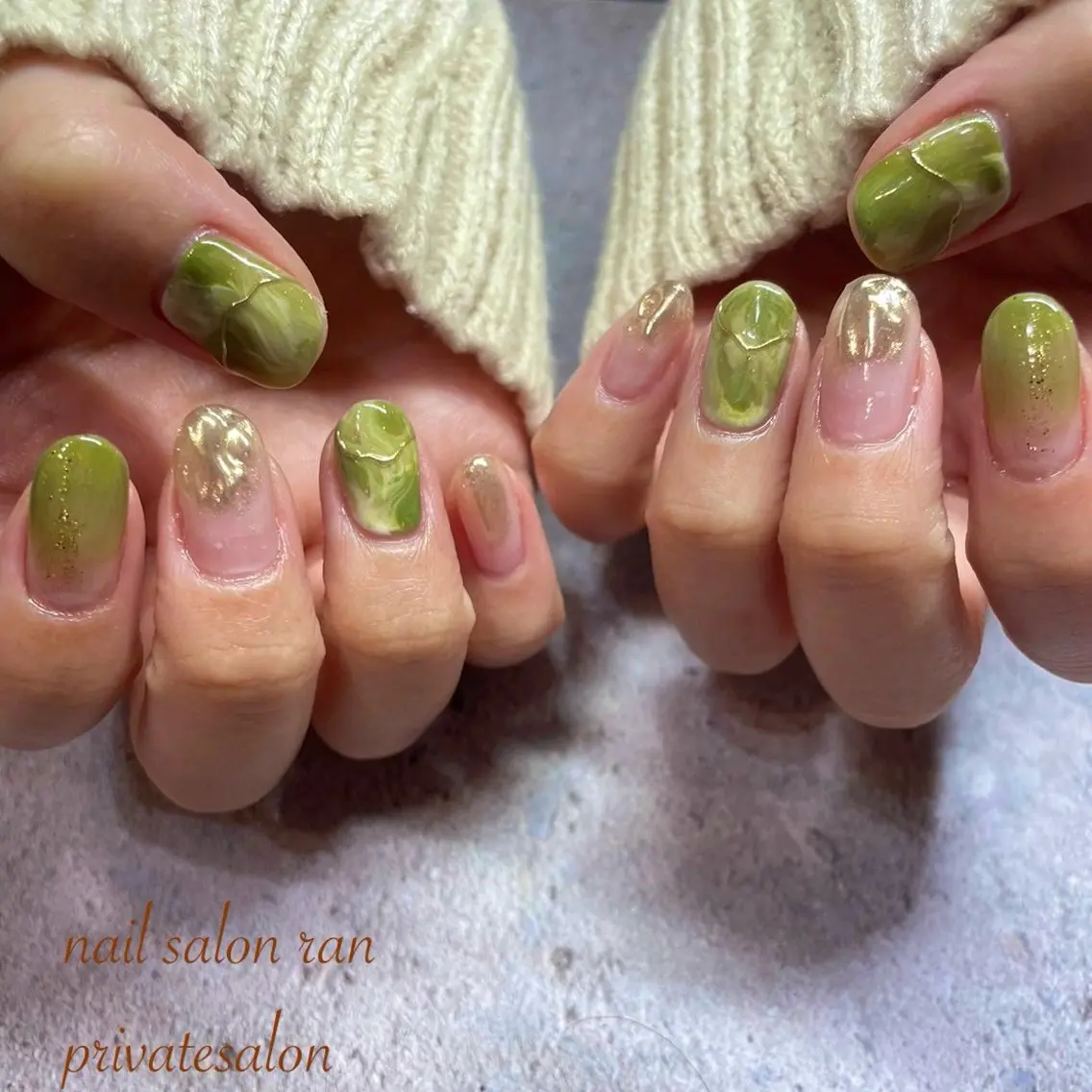 ネイル 春ネイル ハンドネイル ハンドケア nailsalon ranのネイルデザイン
