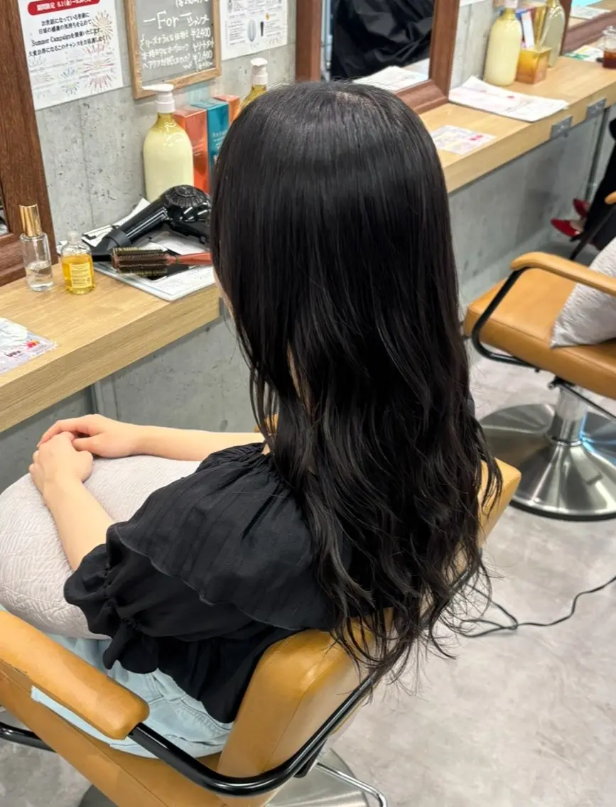 ロング 顔まわりレイヤー 顔周りカット レイヤーカット mai/天神美容室 【丸みショート】のヘアスタイル