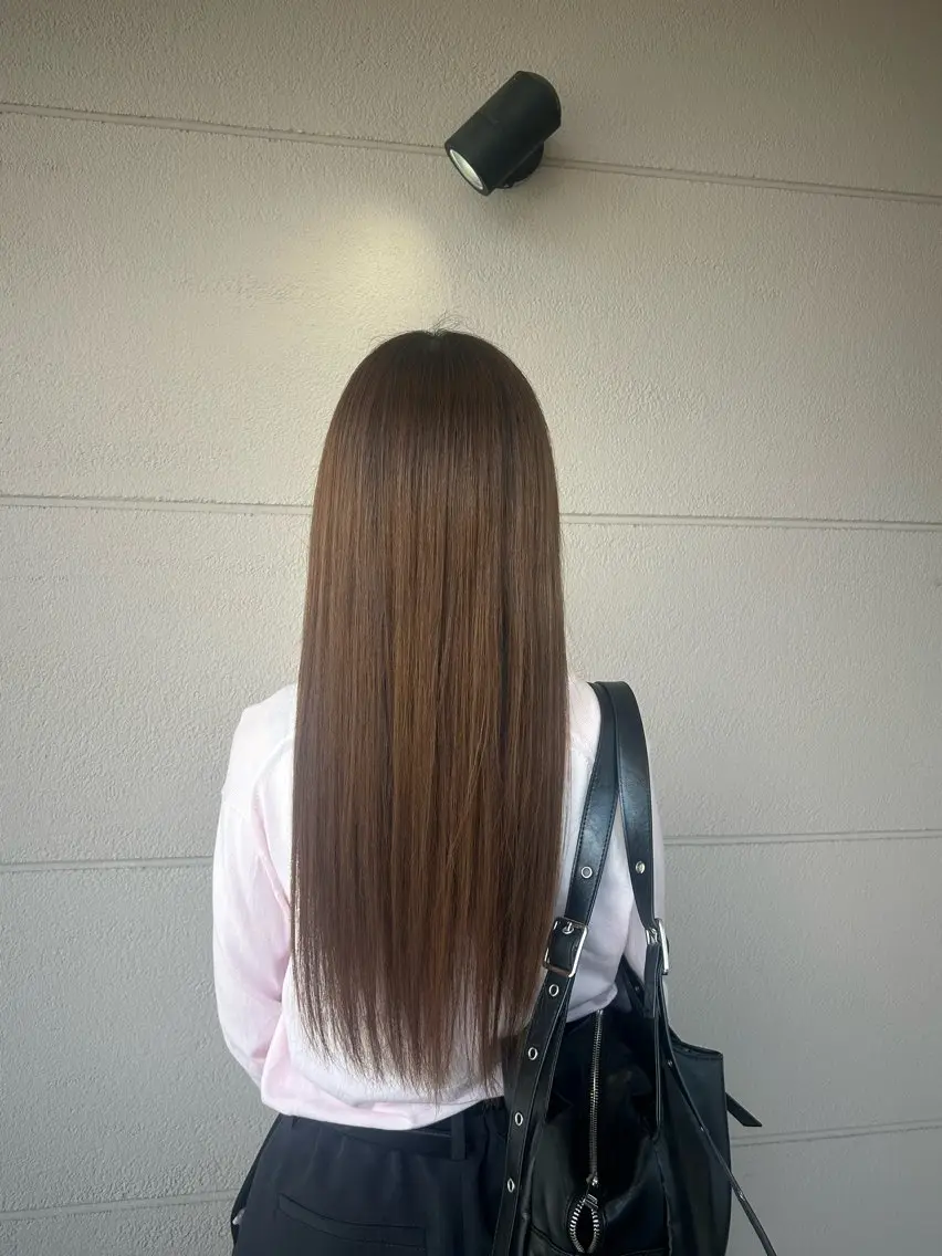 ロング カラー ブラウンカラー モカブラウン ヘアカラー 宗綱 風佳のヘアスタイル