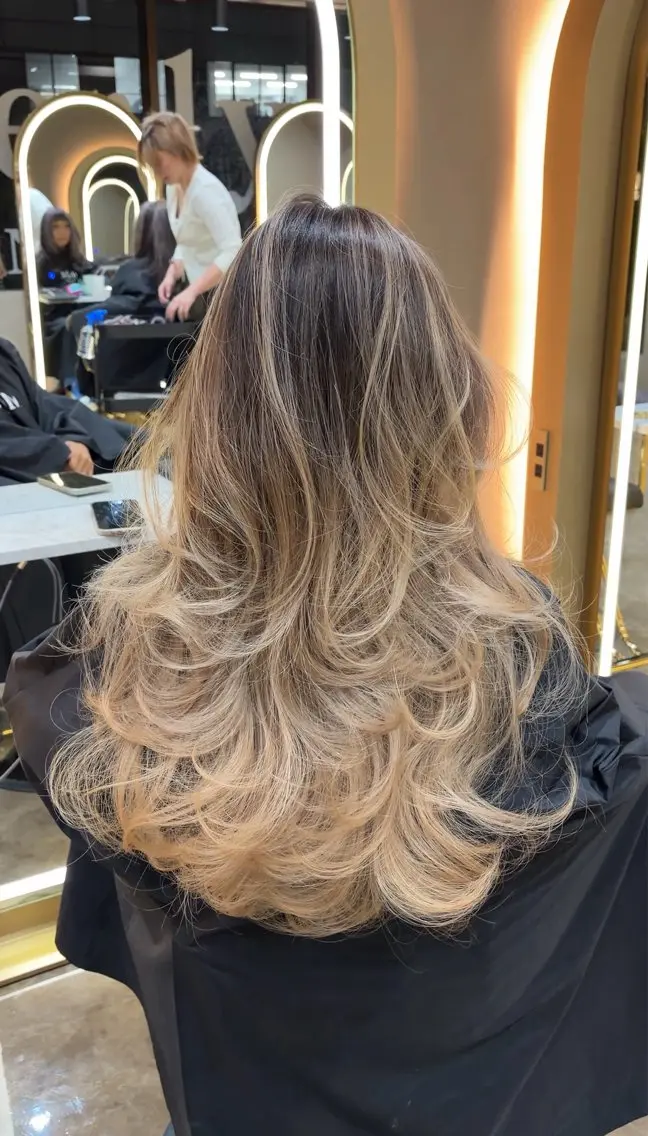 ロング カラー レイヤーカット 海外/レイヤー/ボブ 海外スタイルのヘアスタイル