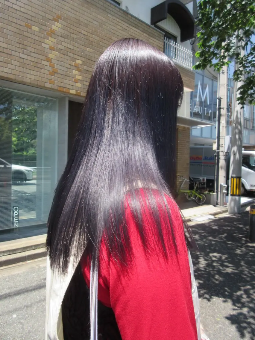 ロング カラー ブリーチ qpula misuzuのヘアスタイル
