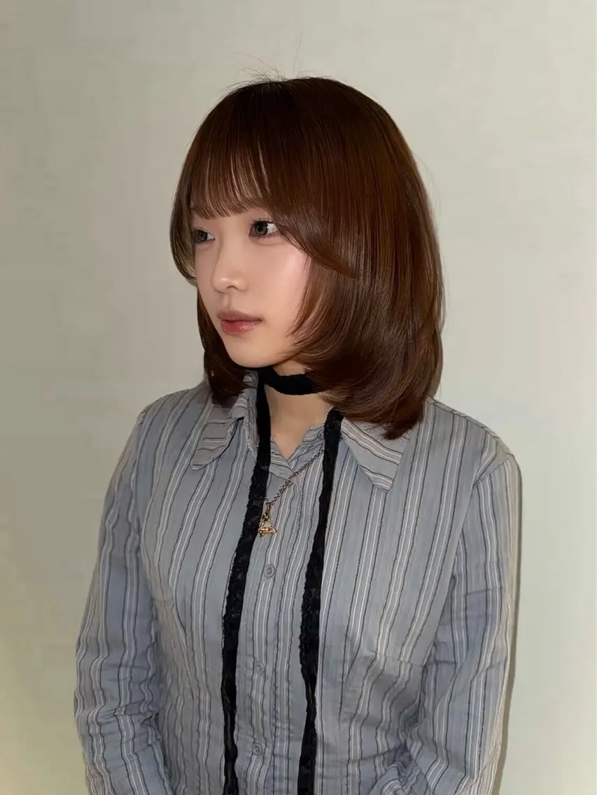 【期間限定❤️ྀི】髪質改善ケアカラー+トリートメント+顔周りレイヤーカット🎀ིྀ✨の写真