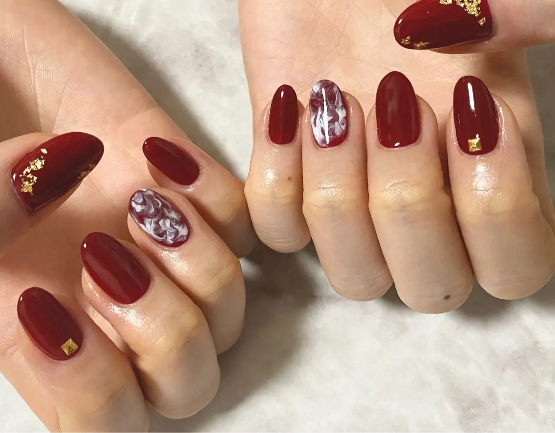 ネイル ボルドー N.design mineのネイルデザイン