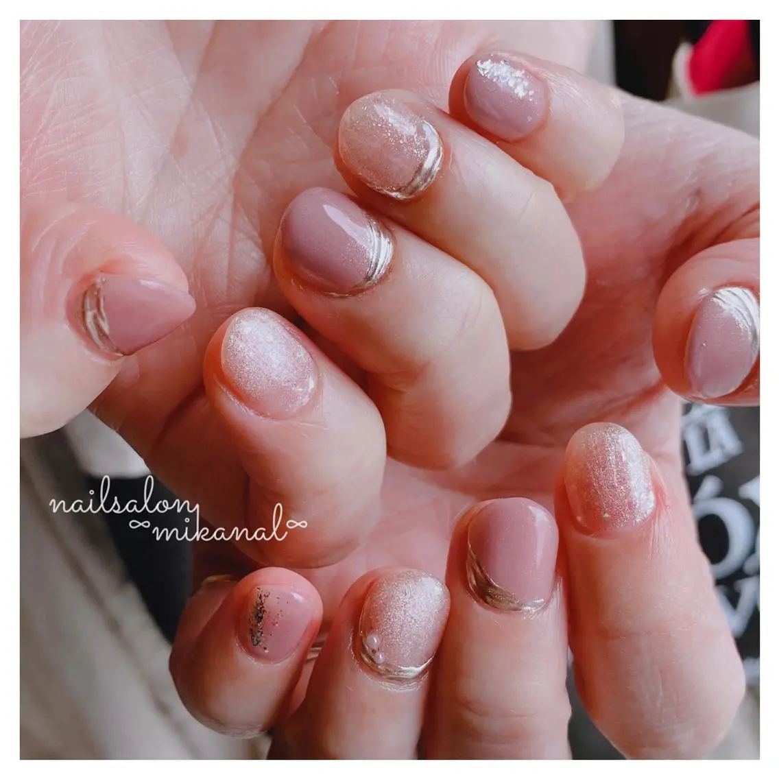 ネイル ジェルネイル マグネットネイル nailsalon ∞ ﾐｶﾅﾙ ∞のネイルデザイン