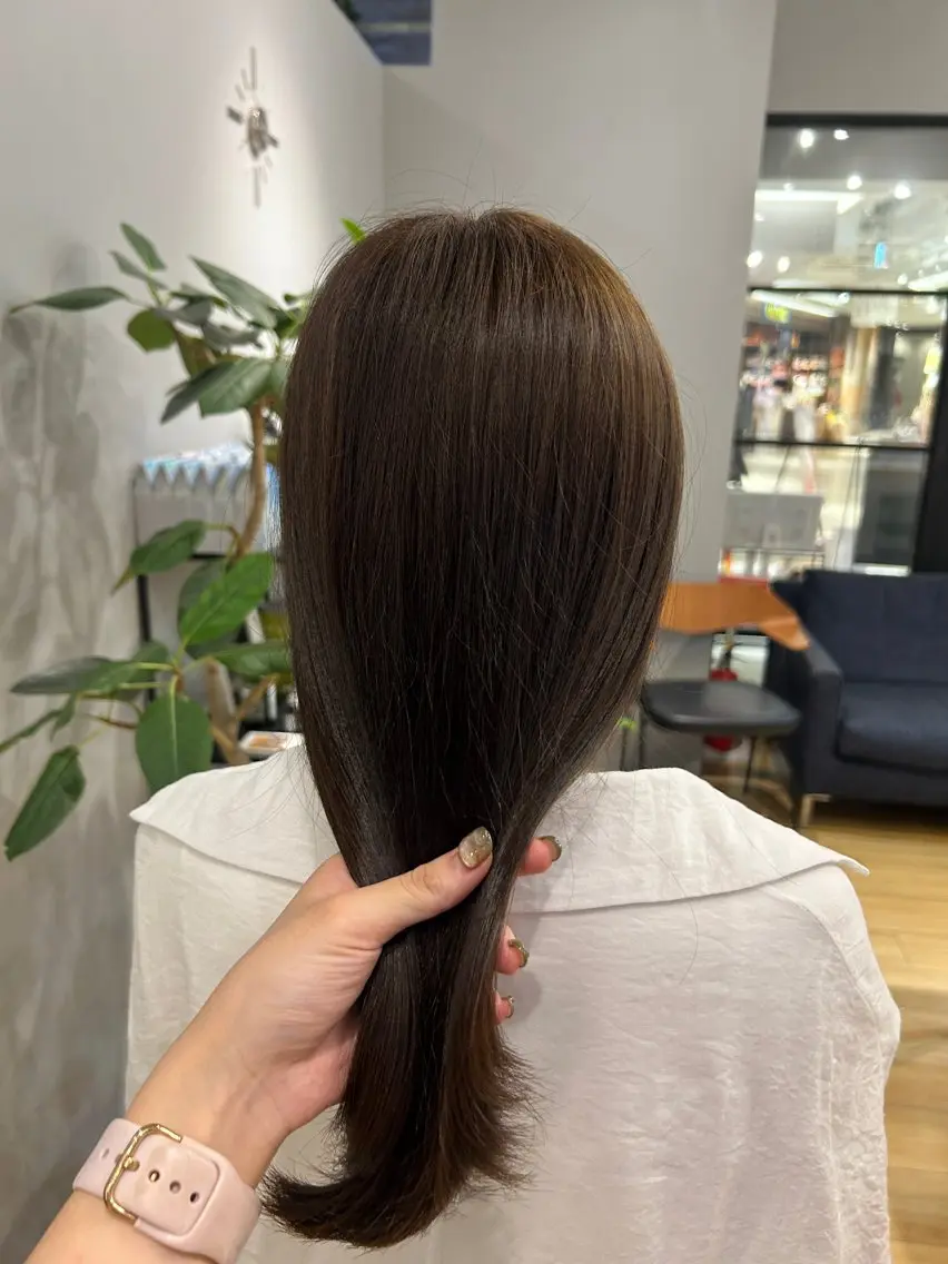 ロング カラー 透明感カラー カット ヘアカラー 暖色/ボブ/吉岡美音 GIEN NU茶屋町のヘアスタイル
