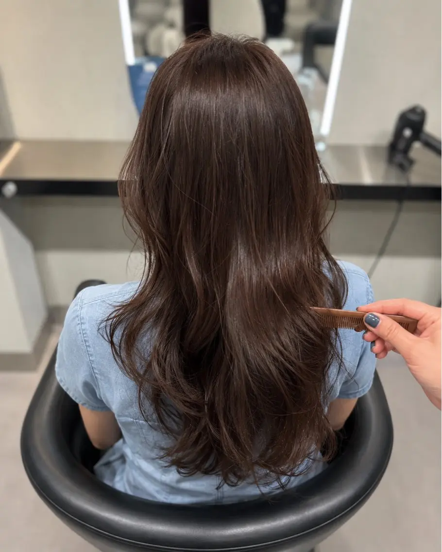ミディアム カラー ブラウンカラー トリートメント 🌈ウルトワ水素 髪質改善naru🌈のヘアスタイル