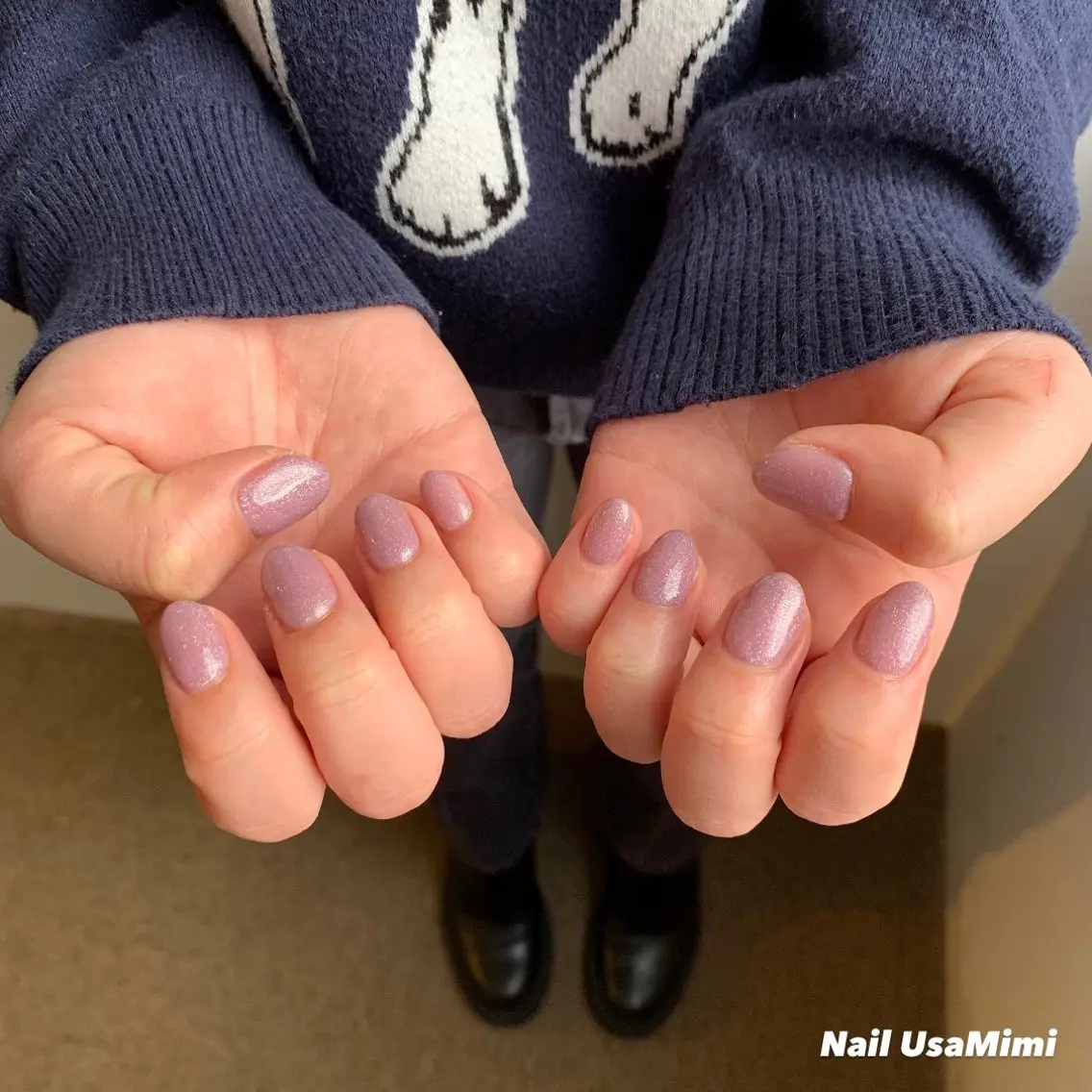 ネイル ジェルネイル マグネットネイル 持ち込み ワンカラーネイル パラジェル 本町ネイルNail UsaMimiのネイルデザイン