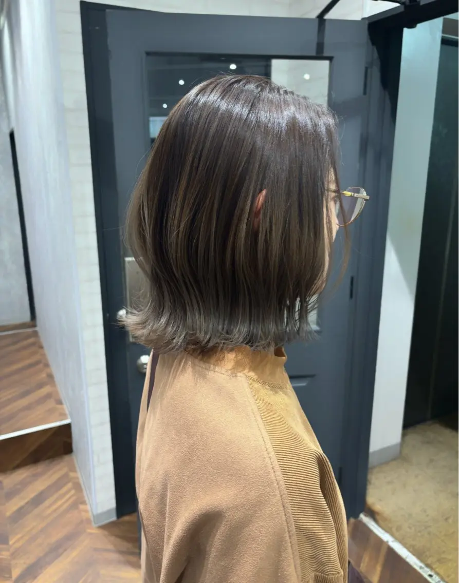 ミディアム カラー ヘアアレンジ グラデーションカラー kei🤎ベージュ /透明感カラー/博多のヘアスタイル