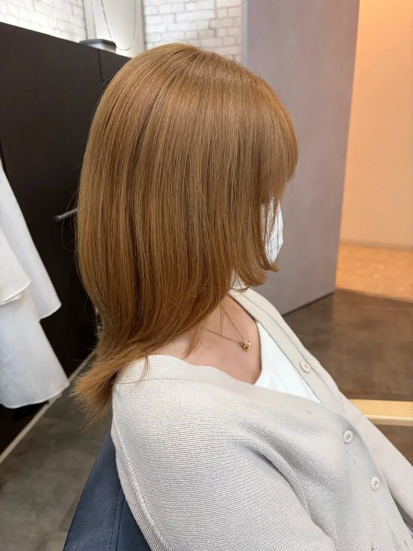 ロング カラー ブリーチ ダブルカラー 芝淵 日留菜のヘアスタイル
