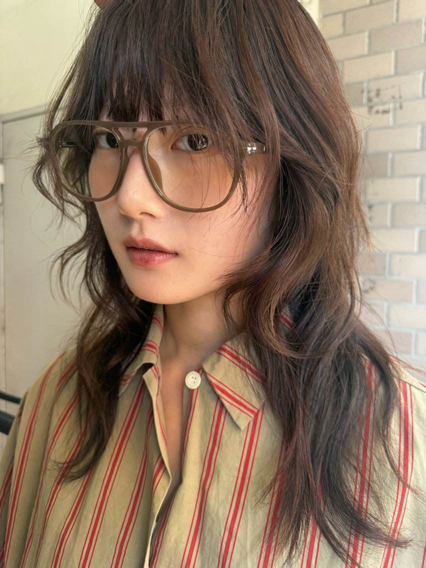 セミロング カラー セミロングパーマ ブラウンカラー カット ヘアカラー トリートメント 森貴裕/ニュアンス パーマ/オリーブのヘアスタイル