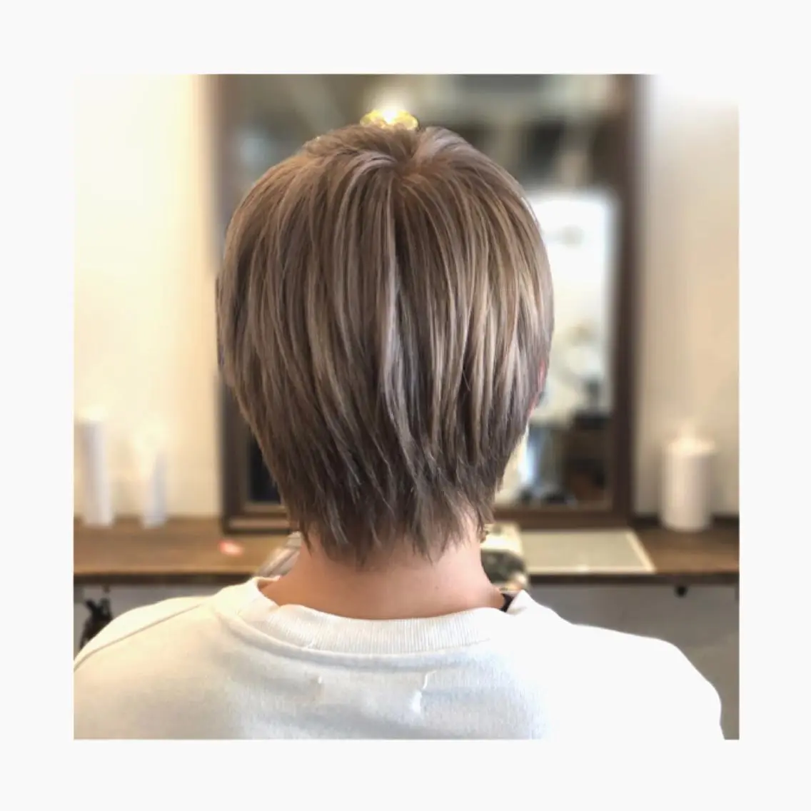 ショート カラー メンズ グレージュ ミルクティーグレージュ まちだ ひとみのヘアスタイル