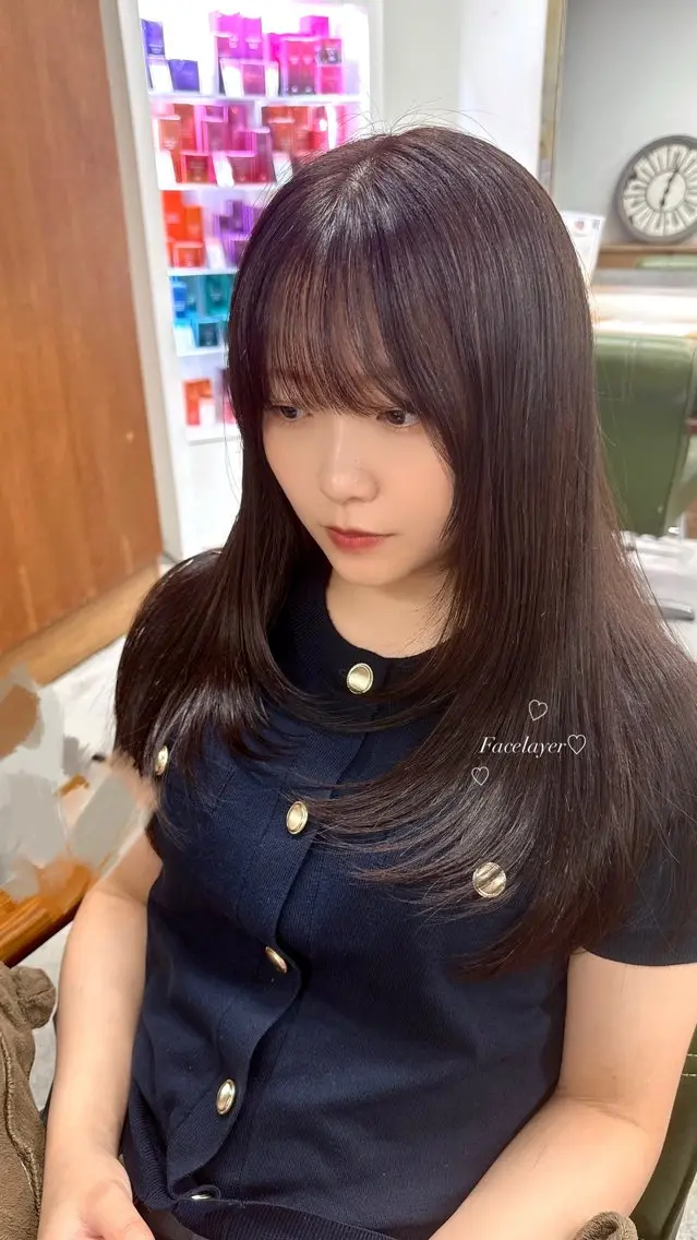 セミロング YUNA🧡🌿 ROSSO獨協大学のヘアスタイル
