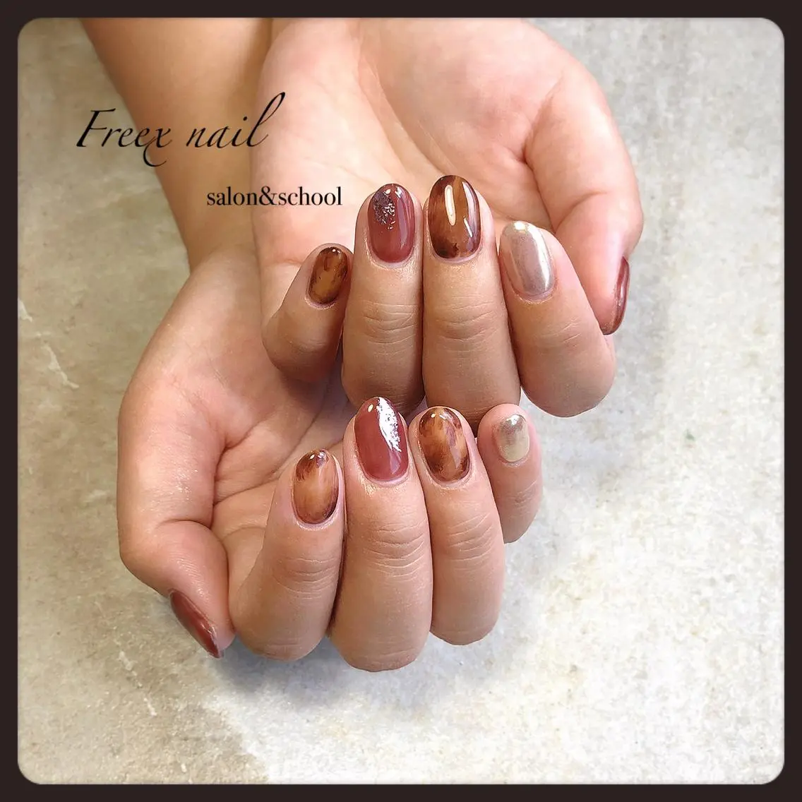 ネイル べっ甲ネイル freex nail /ニュアンス/個性派のネイルデザイン