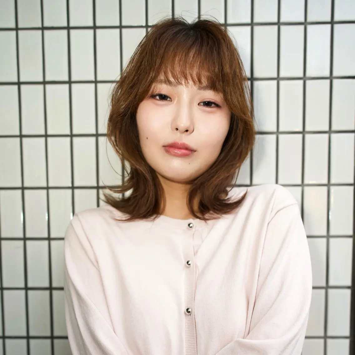ミディアム くびれヘア レイヤーカット カット ヘアカラー 💎お顔まわりカット 【シクネ】ユウダイのヘアスタイル