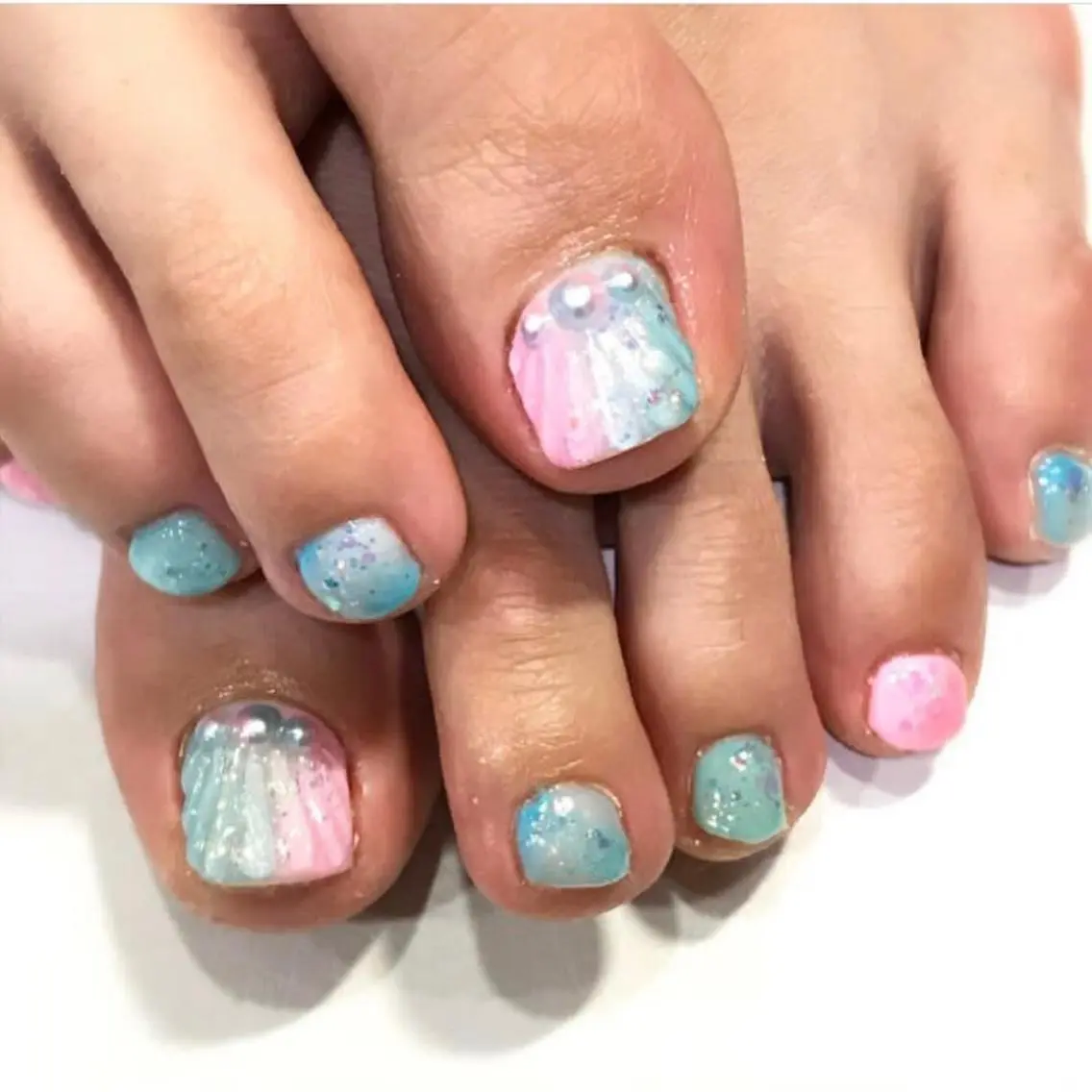 ネイル 渋谷/チップ長さ出し 👑アプレgel-xのネイルデザイン