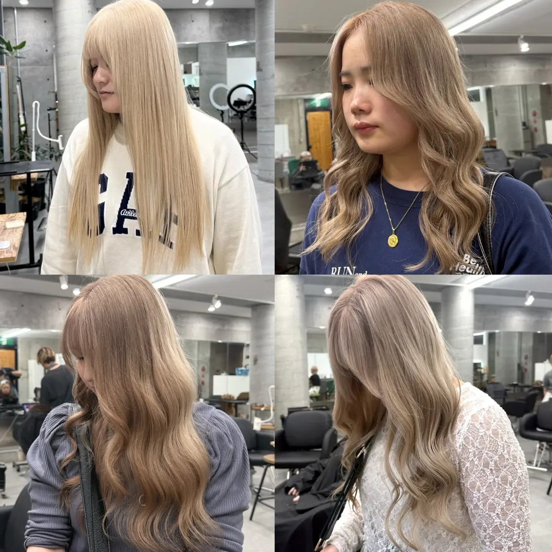 ロング カラー ブリーチ ヘアカラー Runa/大人 かわいいハイトーンのヘアスタイル