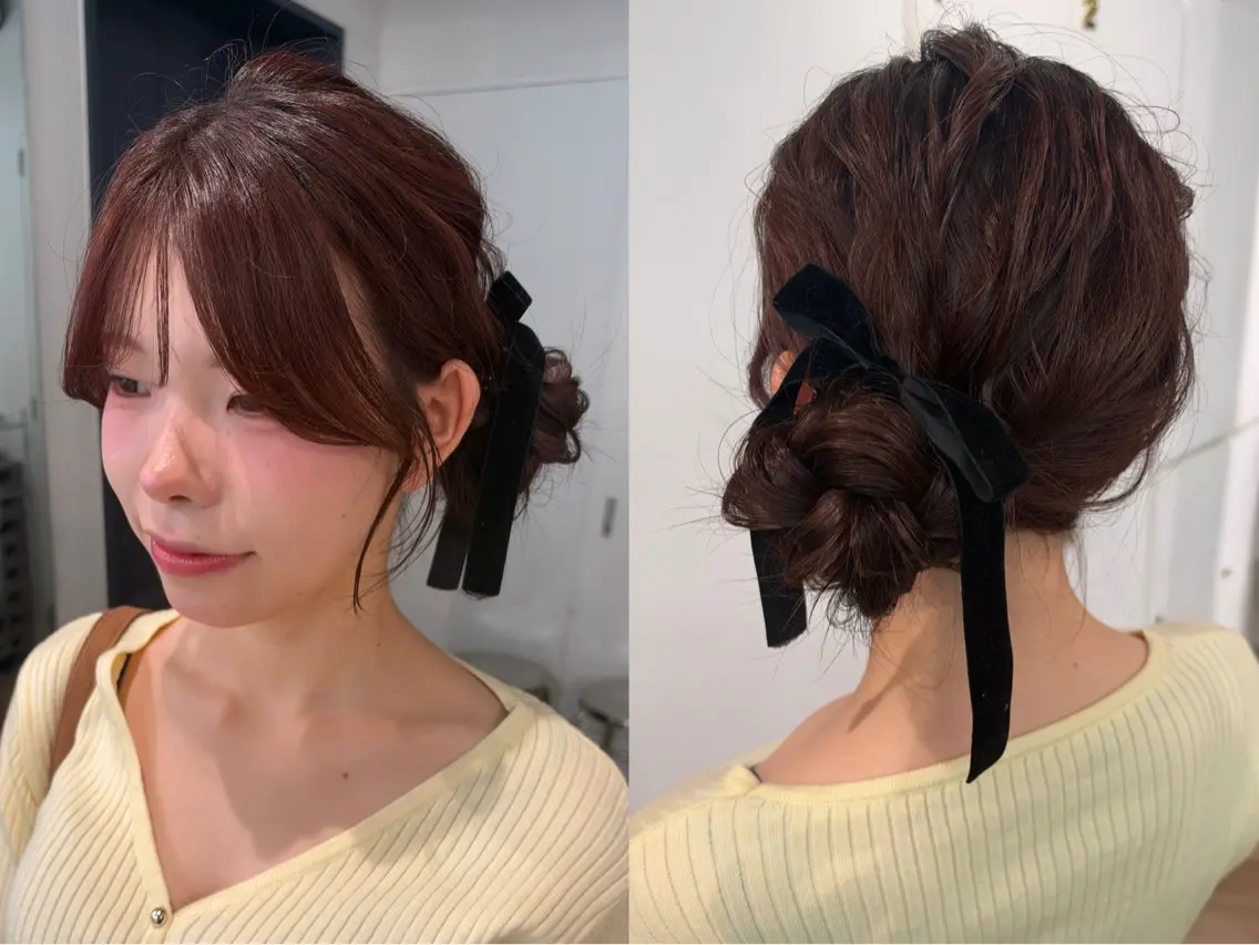 ヘアアレンジ ヘアセット ベージュ/ヘアセット 🎀Kanoのヘアスタイル