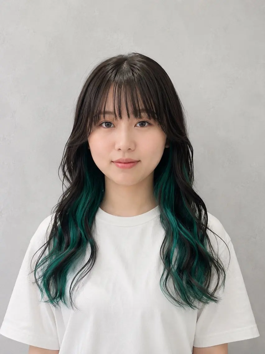 ロング カラー インナーカラー 韓国風ヘア ロング カット ヘアカラー トリートメント 【enil代表】 杉林和哉のヘアスタイル
