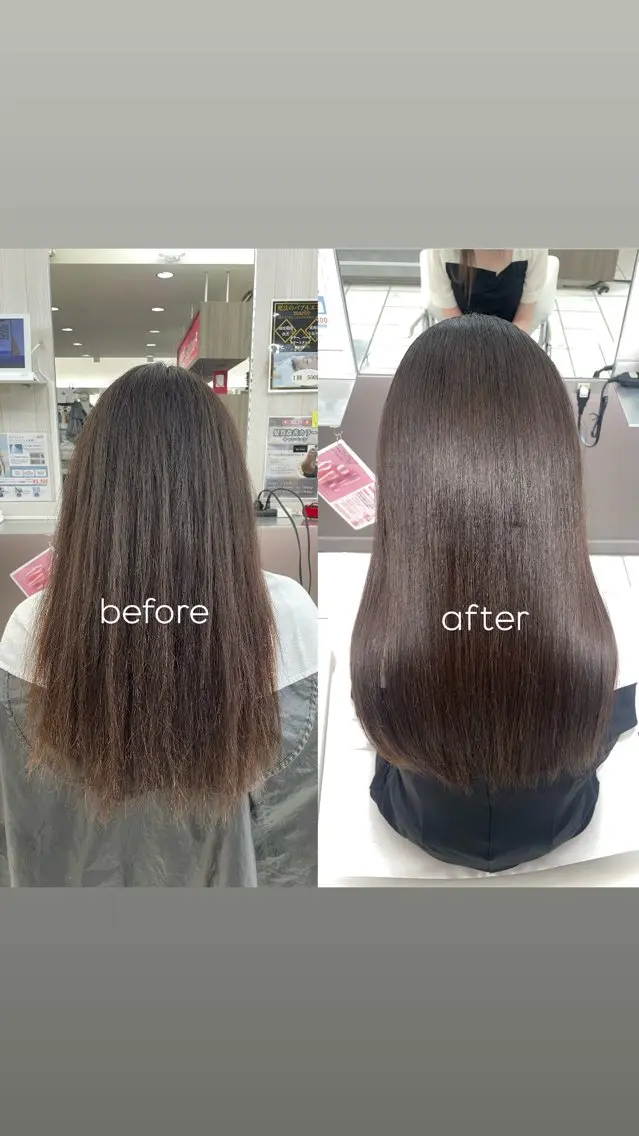 ロング 縮毛矯正 ダブルカラー/艶髪 🪽minoriのヘアスタイル