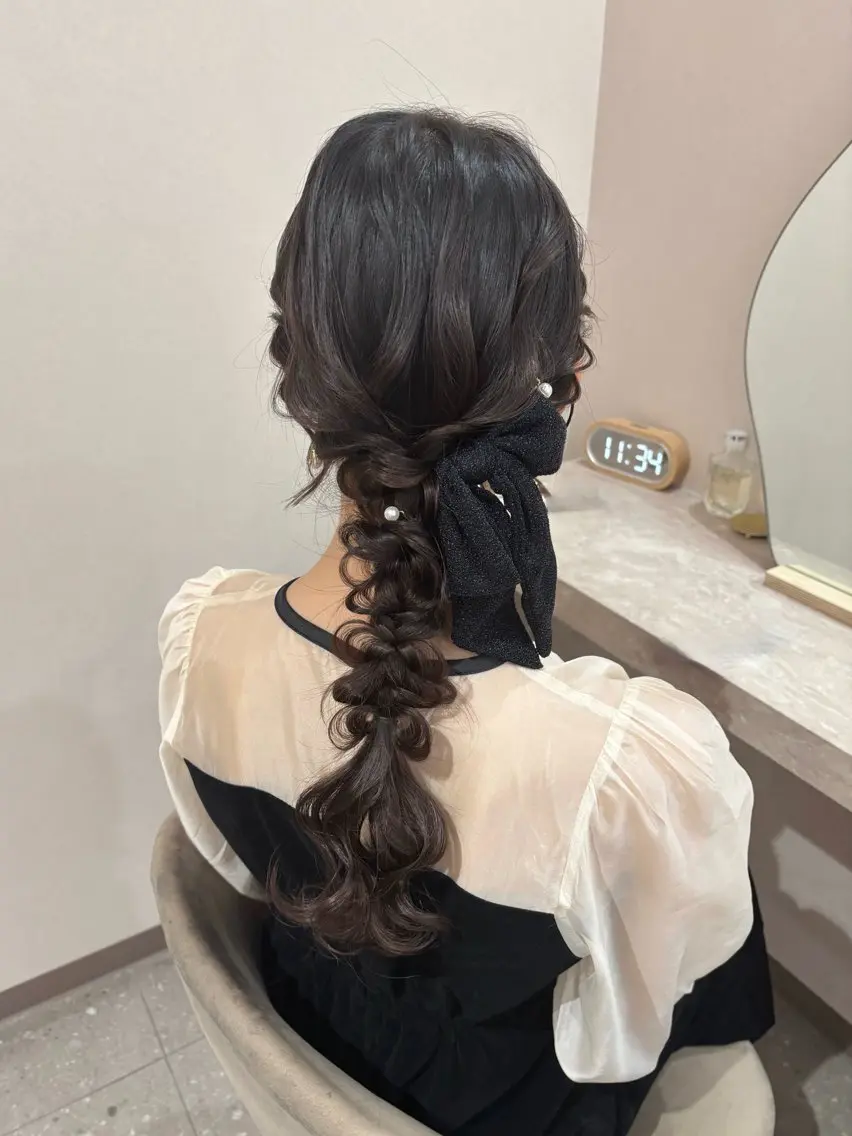 ヘアアレンジ ヘアセット Mila hinaのヘアスタイル