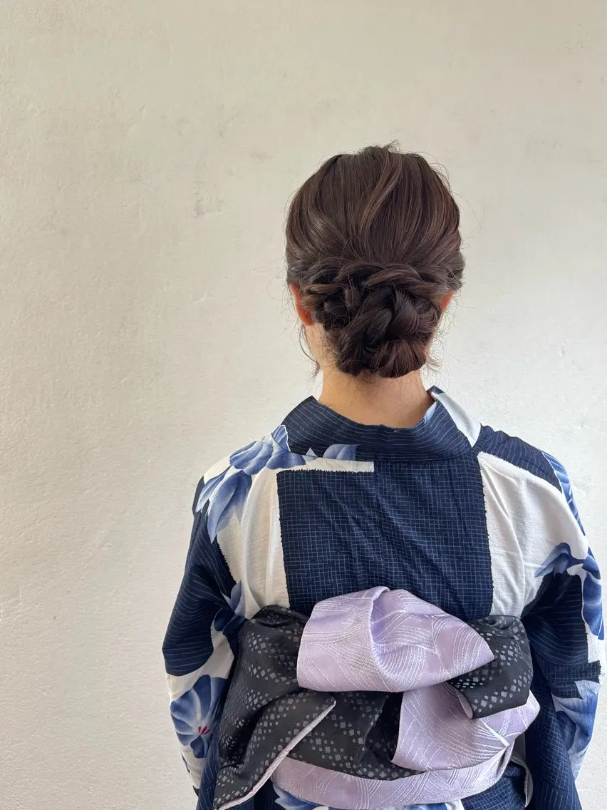 ヘアアレンジ 浴衣 ヘアセット 森田 真由のマツエク・マツパデザイン