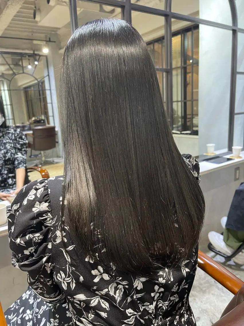 ロング カラー カット ヘアカラー 縮毛矯正 トリートメント 艶髪/レイヤーカット /髪質改善/清水のヘアスタイル