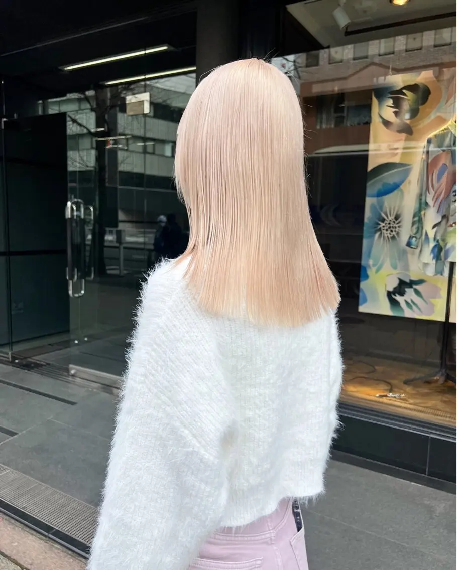 ブリーチ1回+カラーの写真