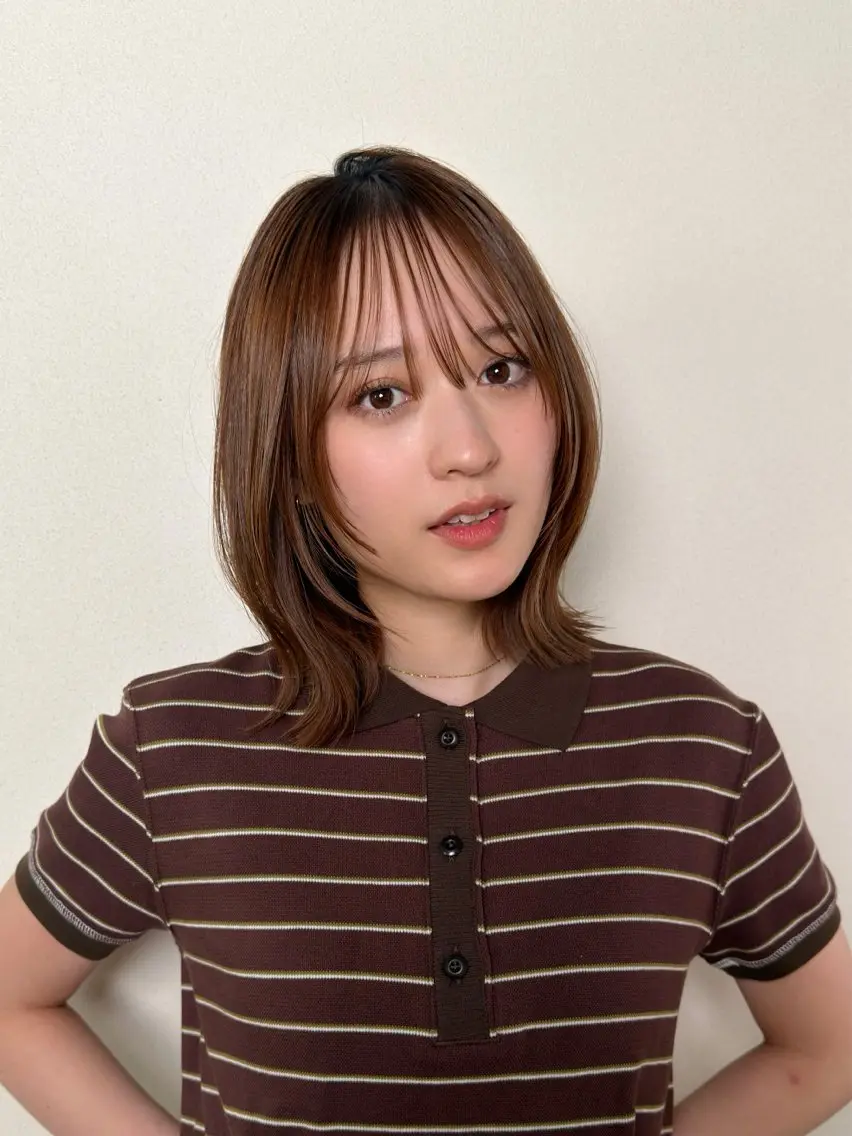 ミディアム カラー 銀座/骨格診断 垢抜けレイヤー/菅原のヘアスタイル