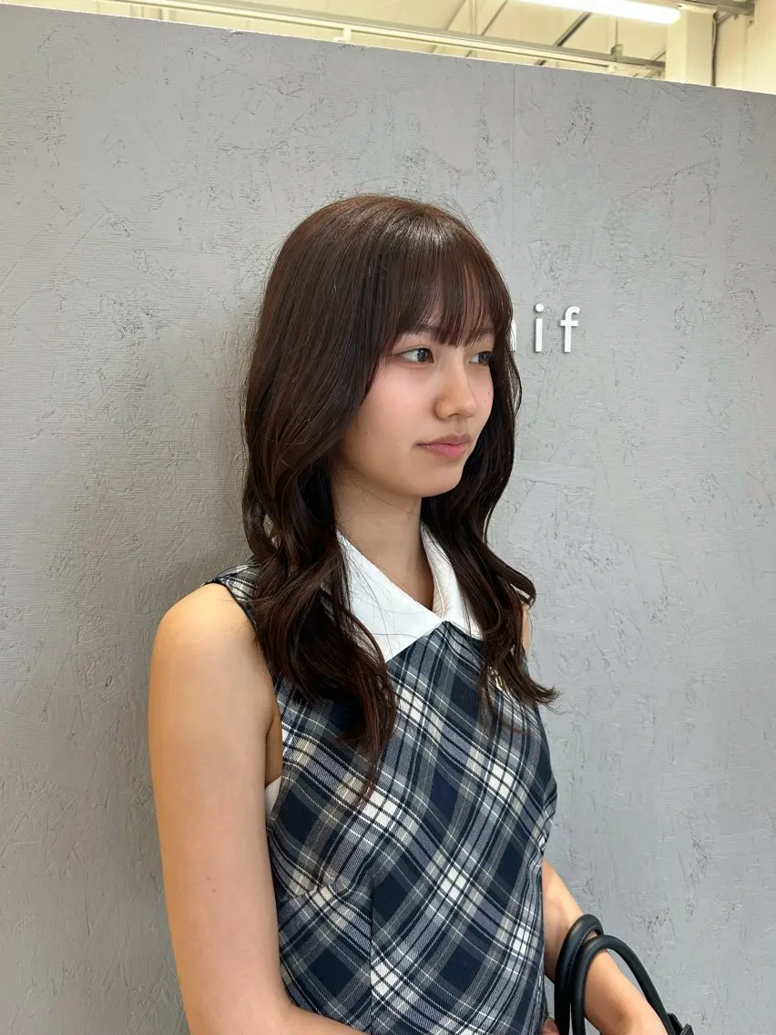 セミロング カラー enif るいのヘアスタイル