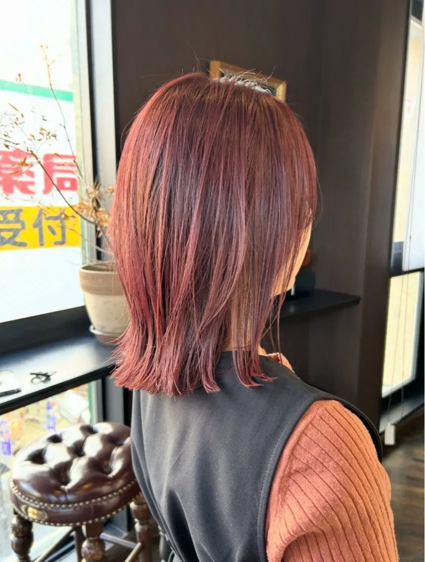 【柔らか暖色カラー👩🏻🦰🌷】カット×カラーの写真