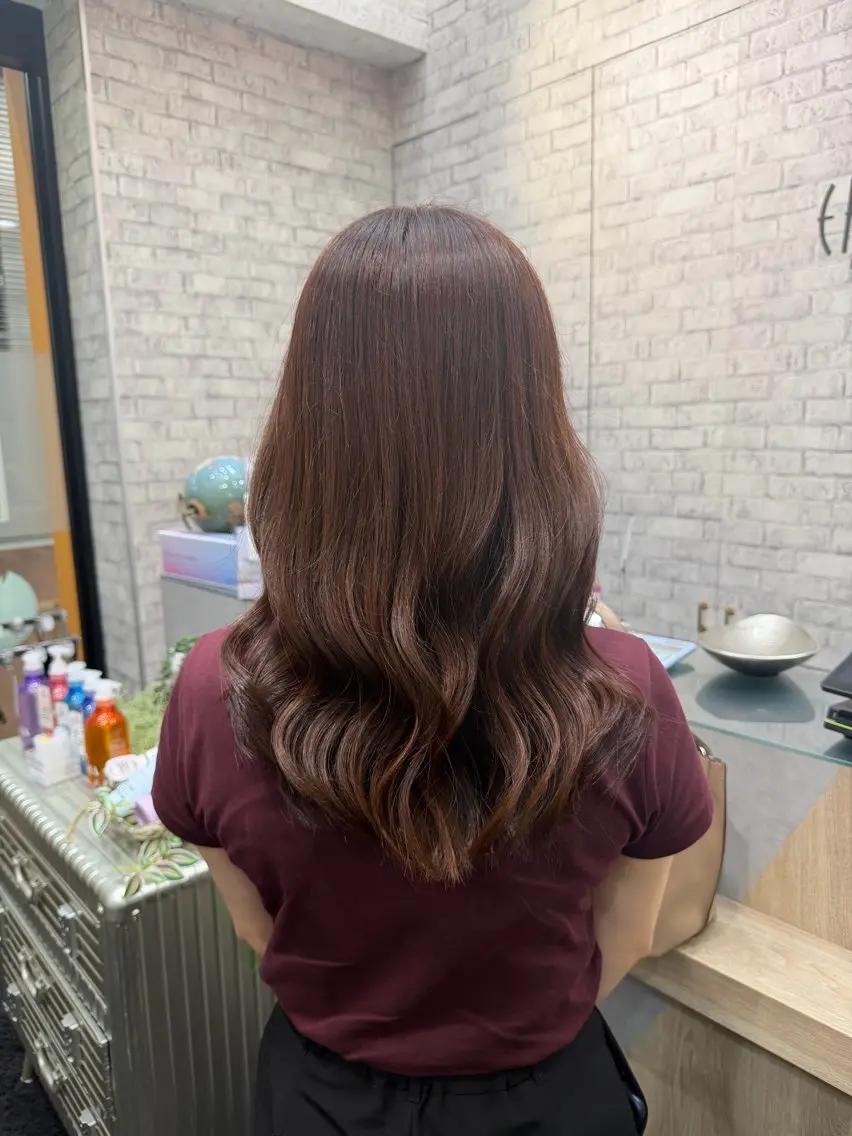 ロング カット ヘアカラー トリートメント EARTH/A岡山店 片岡愛のヘアスタイル