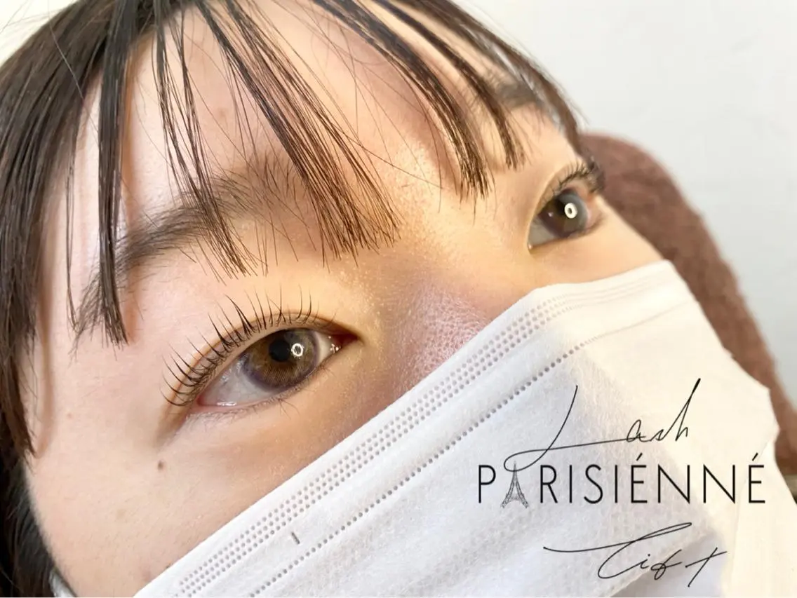 ショート ヘアアレンジ マツエク・マツパ パリジェンヌラッシュリフト 一重×まつ毛パーマ 鈴木 沙羅のマツエク・マツパデザイン