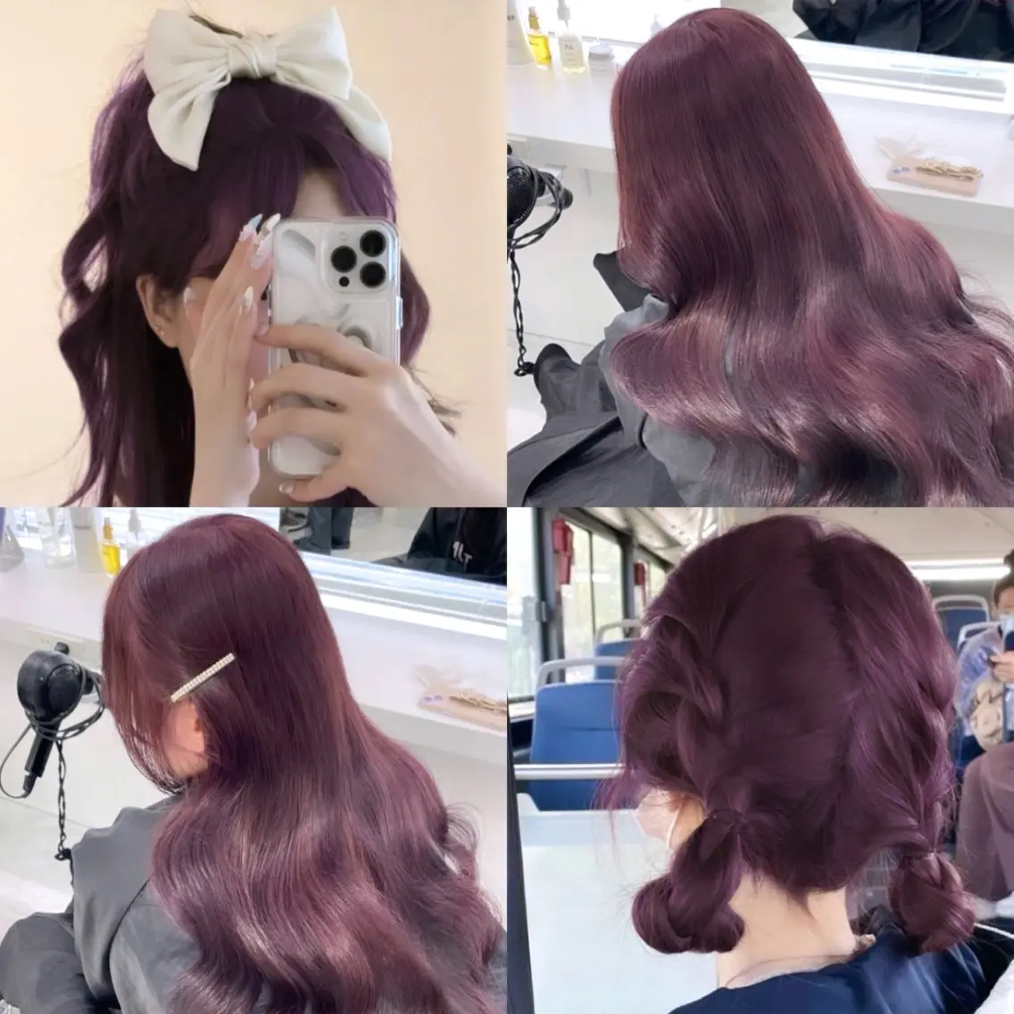 ロング カラー ヘアアレンジ ヘアカラー トリートメント 𝘳𝘺𝘰𝘬𝘢 髪質改善／ブリーチのヘアスタイル