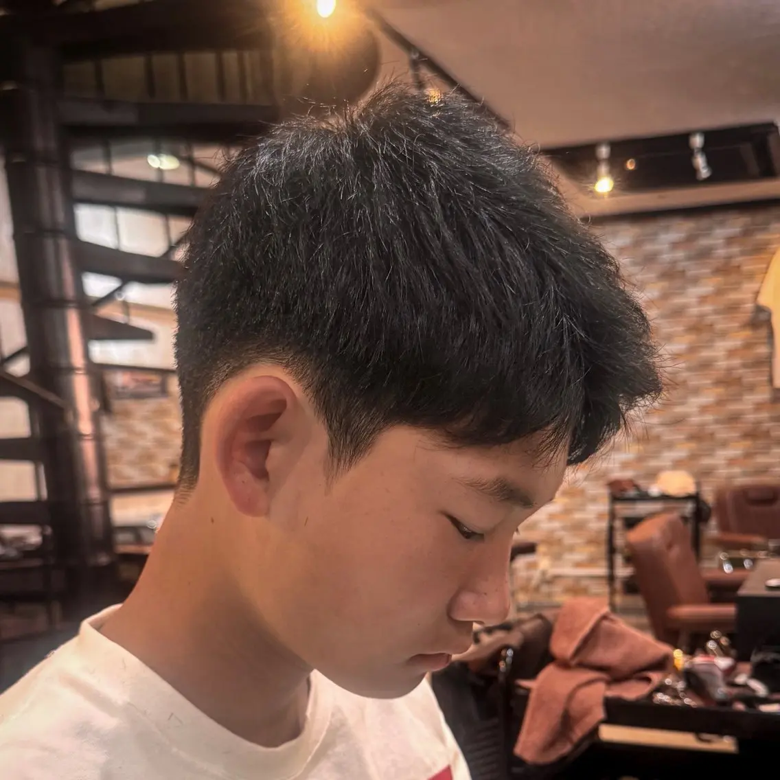ショート メンズ アップバング 刈り上げ カット 立川メンズカット/ メンズパーマ💈三上のヘアスタイル