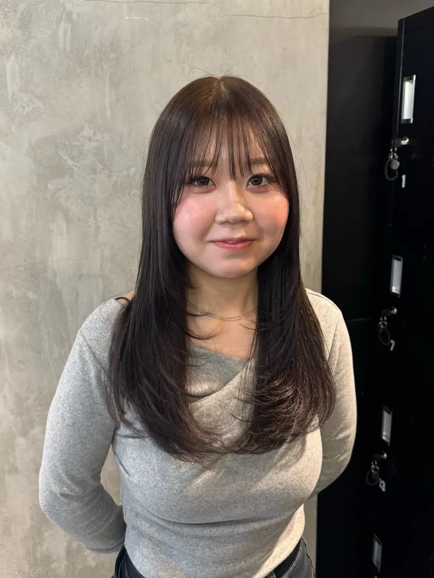 ミディアム カラー カット ヘアカラー パーマ トリートメント ヘアセット ザクザクレイヤー 🍀/ブリーチ/小田のヘアスタイル