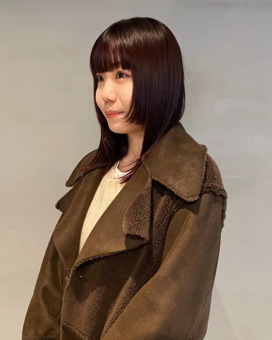 セミロング カット ヘアカラー 小野 龍樹のヘアスタイル